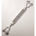 Baron Mfg Co 19-5/8X9 Turnbuckle, 3500 Lb Working Load, 5/8 In Thread, Jaw, Jaw, 9 In L Take-Up, Galvanized Steel 19589